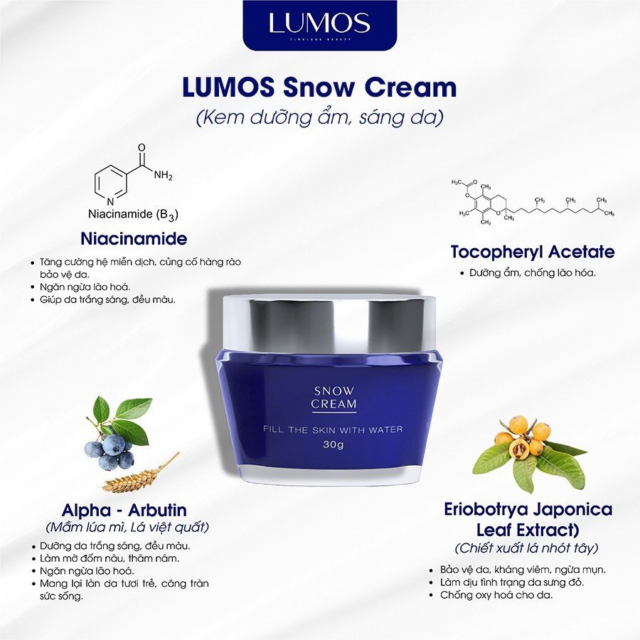 KEM DƯỠNG PHỤC HỒI DA LUMOS SNOW