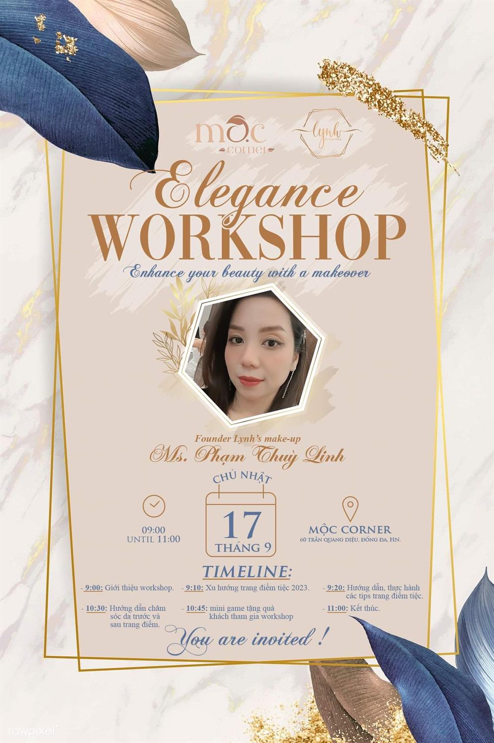 THÂN MỜI BẠN THAM GIA WORKSHOP CÙNG MỘC - VÌ MỘT CỘNG ĐỒNG CÁC CÔ GÁI XINH ĐẸP 