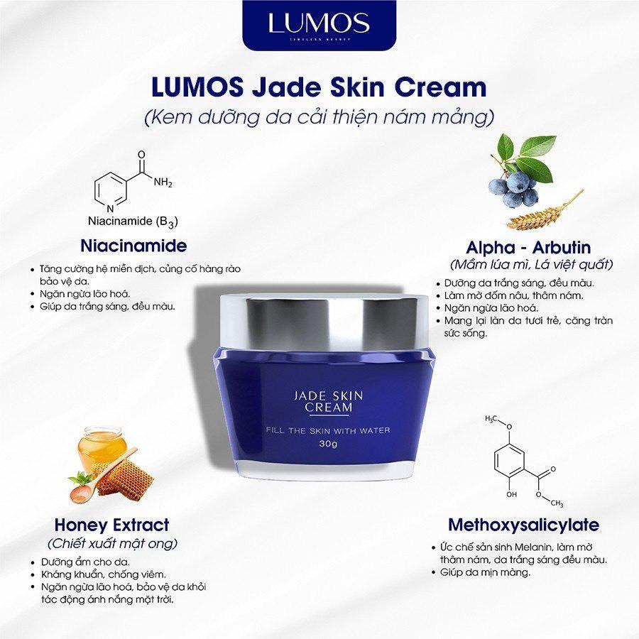 KEM DƯỠNG SÁNG DA NGỪA NÁM MẢNG  LUMOS JADE 